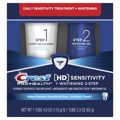 crest hd sensitive whitening two step toothpaste ingredients protection Сomposition