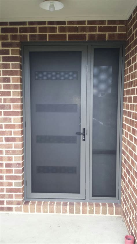 Aluminium Frame Security Door With Stainless Steel Mesh And Triple Lock