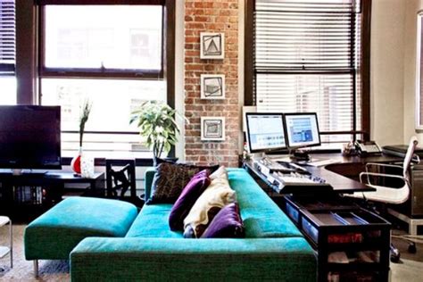 A couch is the main ingredient in a living room, you can start decorating your space by first adding a sofa to it. 25 Ways To Pull Off An Office Nook In A Living Room - DigsDigs