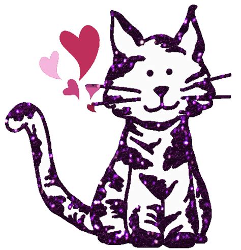 lovethispic.com buttefly happy valentine gifs | Valentine Purple Cat by