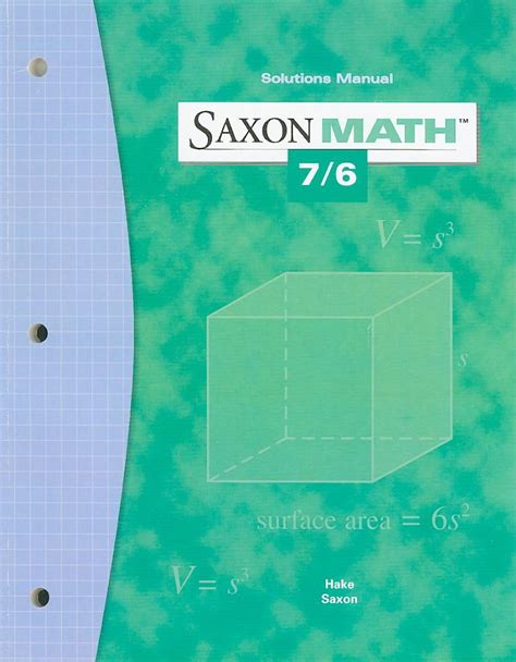 Saxon Math 76 Saxon Math 76 Solutions Manual Paperback Walmart