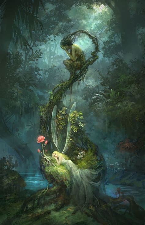 Fairy Of The Forest By Bohyeon Min Fairytale Art Fantasy Artwork Fairy Artwork