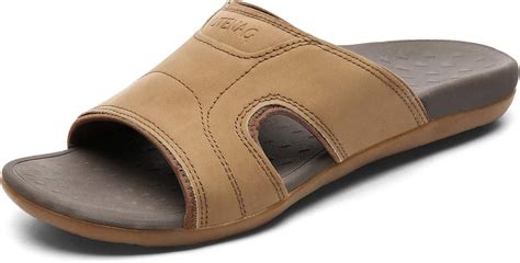 Utenag Mens Orthotic Arch Support Slide Sandals Brown Amazonca