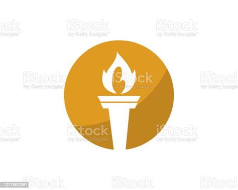 Torch Inside The Golden Circle Stock Illustration Download Image Now