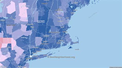 Massachusetts Political Map Democrat And Republican Areas In