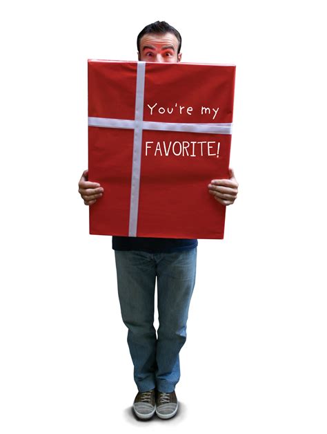 Favorite Guy Holding Package Encourage Your Spouse