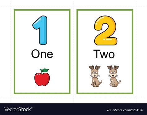 They also look good enough to be used for decorations. Printable number flashcards for teaching number vector ...
