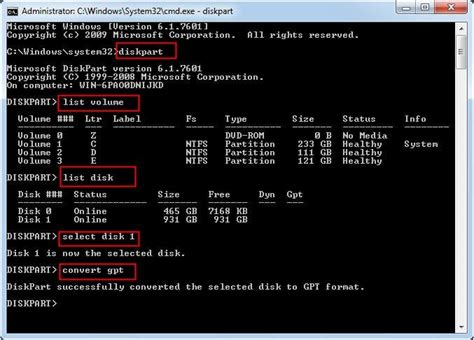 Use Diskpart To Convert Disk From Mbr To Gpt In Windows And