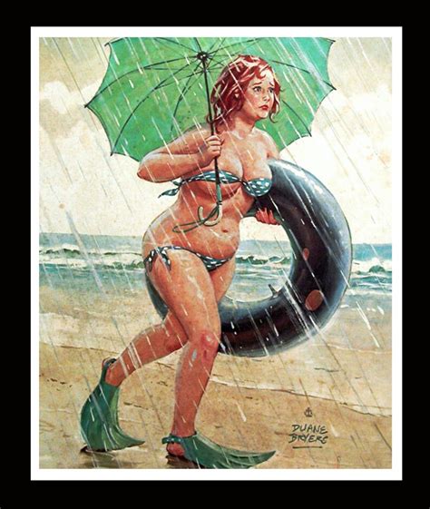 Busty Vintage Hilda Pin Up Bikini Girl Tubing At Beach In The Etsy Australia