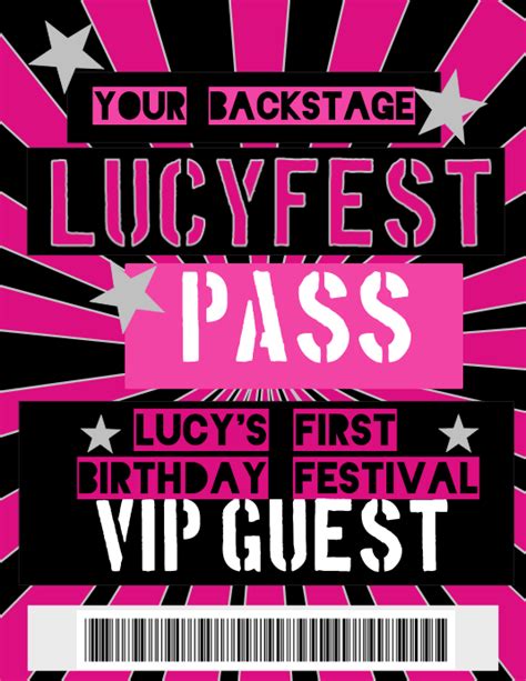 Birthday Backstage Pass Template Postermywall