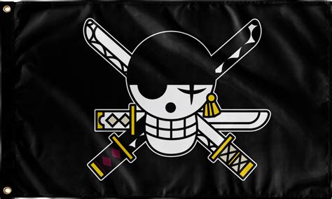 Download Zoros Jolly Roger Pirate Flag Roronoa Zoro Png Image With