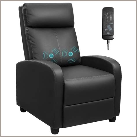 Jummico Recliner Chair Massage Recliner Sofa Chair Padded Seat Pu