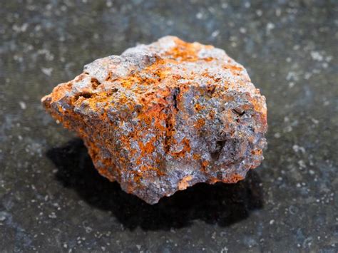 Raw Hematite Iron Ore Stone On Dark Stock Photo Image Of Piece