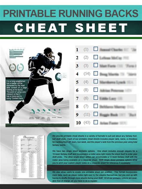 Fantasy football 2020 draft cheat sheet. Running Backs Cheat Sheet in Printable Format for 2018