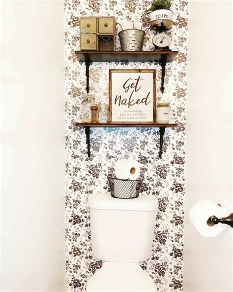 Floral Black And White Bathroom Wallpaper Soul And Lane