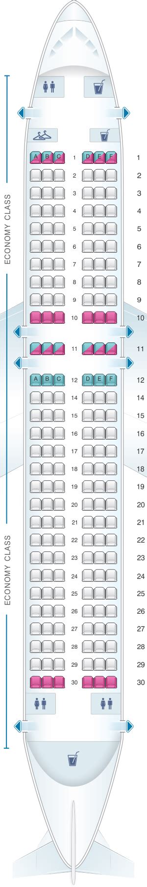 Air France Airbus A320 Seat Map