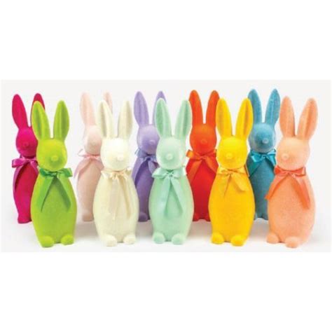 Flocked Bunny Choose Color 16 Tall Greenery Gal