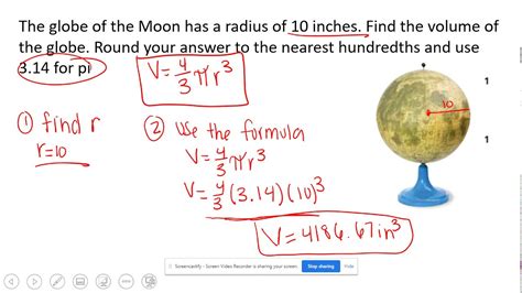 Volume Of A Sphere Word Problems Youtube