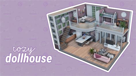 Cosy Dollhouse Build No Cc The Sims 4 Speed Build Youtube