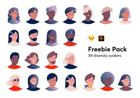 59 Inclusive Vector Avatars Ai Svg Vector Free Download Imockups