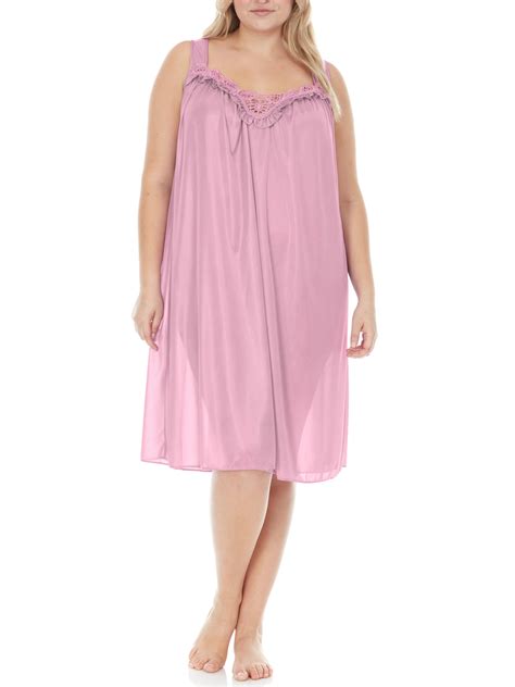 Ezi Nightgowns For Women Soft Breathable Satin Night Gowns For