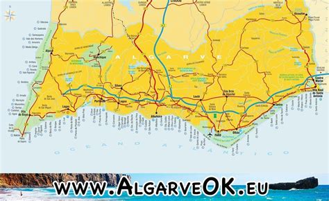 Mappa Algarve Portogallo Le Località Sulla Costa E Quelle Sull