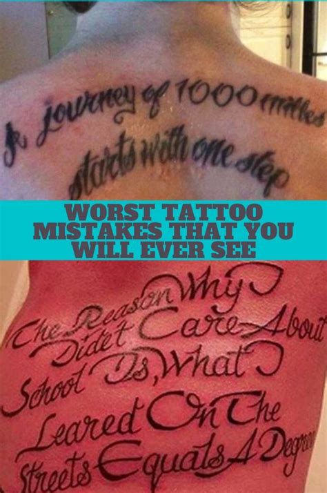 Worst Tattoo Mistakes That You Will Ever See Tattoo Mistakes Bad