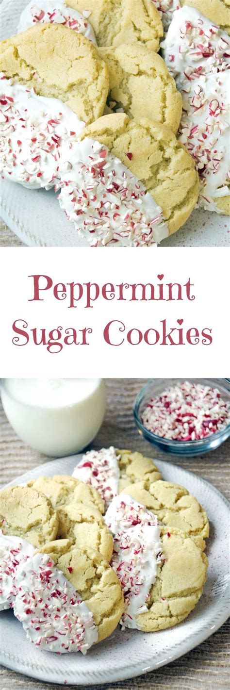 Prepare the best christmas desserts for your family! Easy Peppermint Sugar Cookies are the Best Christmas Cookie Recipe Ever | Recipe | Cookies ...