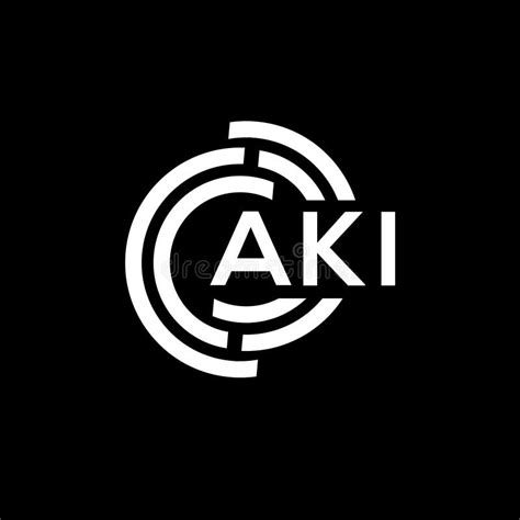 Aki Letter Logo Design On Black Background Aki Creative Initials