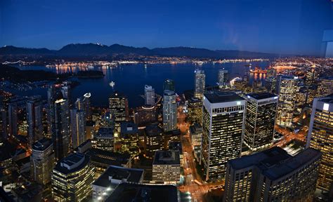 Night View Of Vancouver From The Highest Building In The City Most