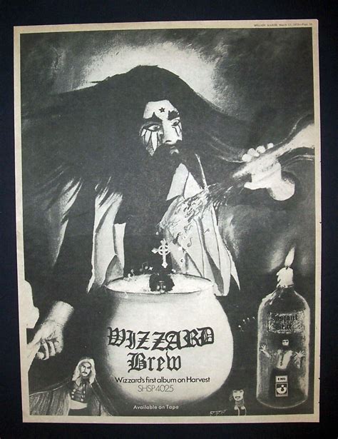 Roy Wood Wizzard Brew 1973 Poster Type Ad Promo Advert Elo The Move