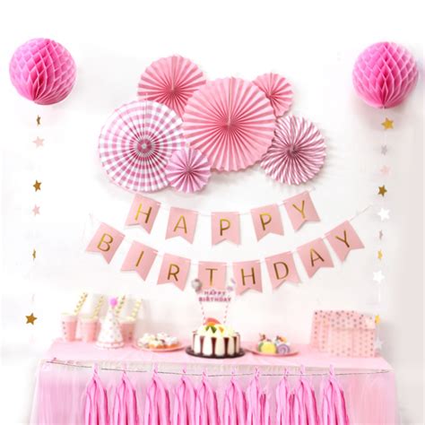 Buy products such as happy birthday rose gold foil letters with 20 packs balloons for party decorations at walmart and save. Birthday Party Hanging Paper Decoration Kit Banner Tassel ...