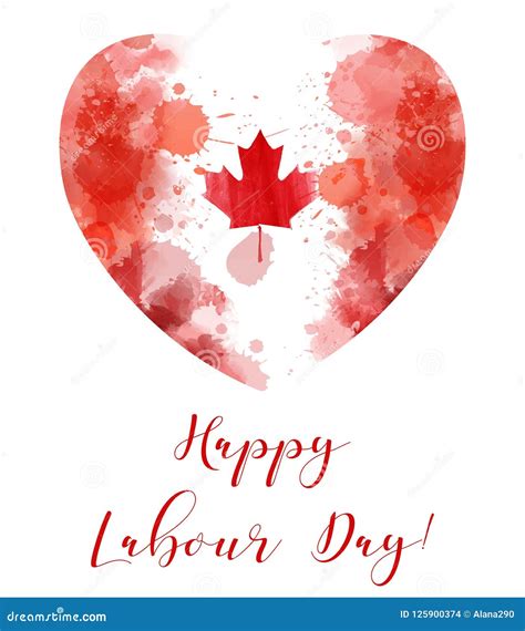 Canada Happy Labour Day Stock Vector Illustration Of Flag 125900374