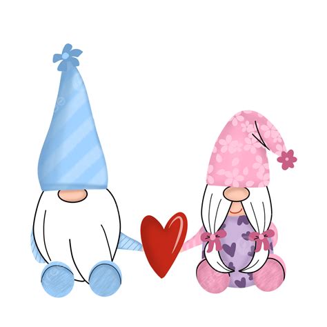 Valentines Gnome Clipart Hd Png Gnome S Couple In Valentine Day