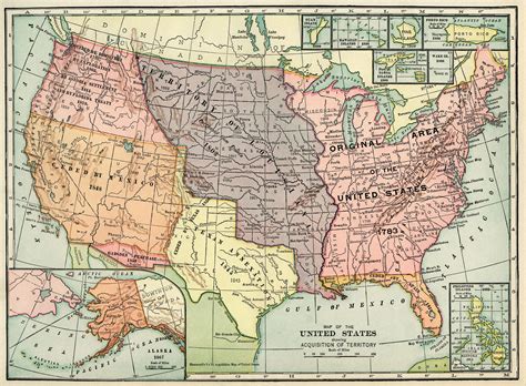 United States Map Old Looking