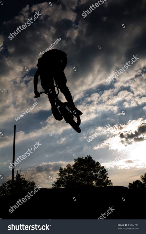 Dirt Bike Rider Silhouette Stock Photo 43022749 Shutterstock
