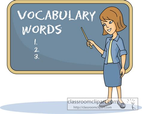 School Clipart Teacheratchalkboardvocabularywords Classroom Clipart