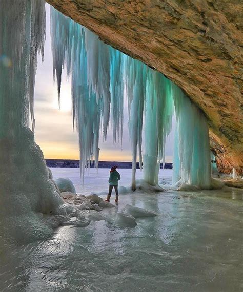 Ice Caves Of Grand Island Michigan Cool Places To Visit Grand