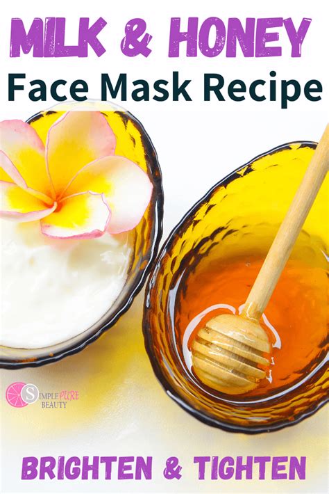 Milk And Honey Homemade Face Mask For Dry Sensitive Skin Simple Pure