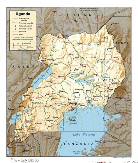 Road Map Of Uganda