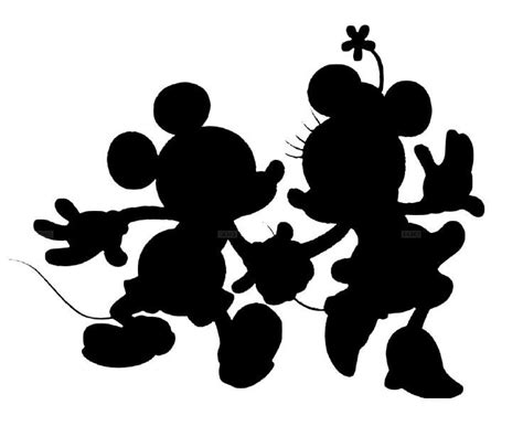 Silhouette Mickey Minnie Disney Silhouettes Disney Silhouette