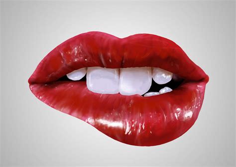Lips Practice Digital Painting In Photoshop By Silverbackdesign On