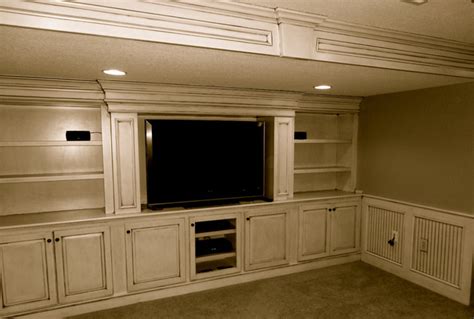 Custom Built In Entertainment Center Traditional Home Theater
