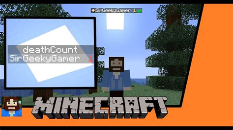 Minecraft Deathcount Scoreboard Tutorial Youtube
