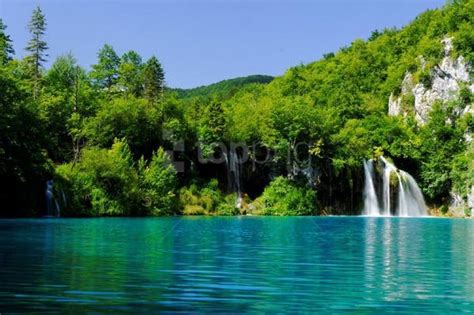 Turquoise Plitvice Lake Croatia Wallpaper Background Best Stock Photos