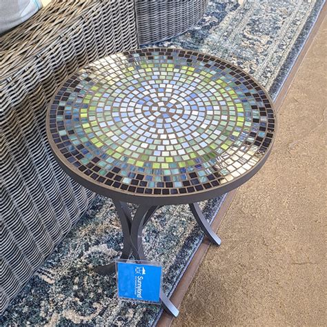 Knf Nellie Olson Lovina 18 Round Mosaic End Table Outdoor Furniture
