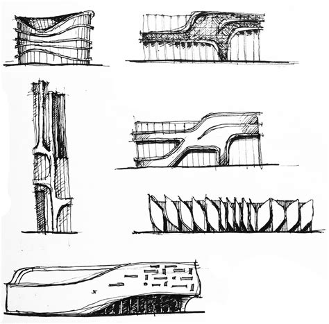 Architectural Sketches Part 1 On Behance Architecture Design Sketch