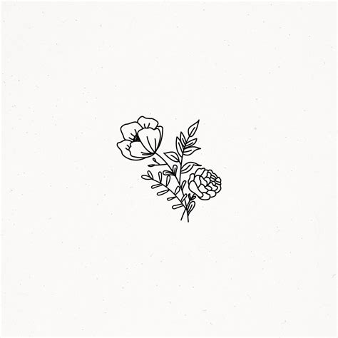 30 cool small tattoos for women the trend simple line drawing tattoos free download on clipartmag. Minimalist Botanical Illustration Simple Minimalist Flower ...