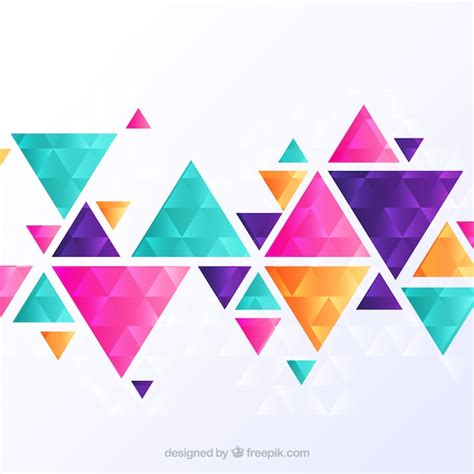 Premium Vector Colourful Triangle Background