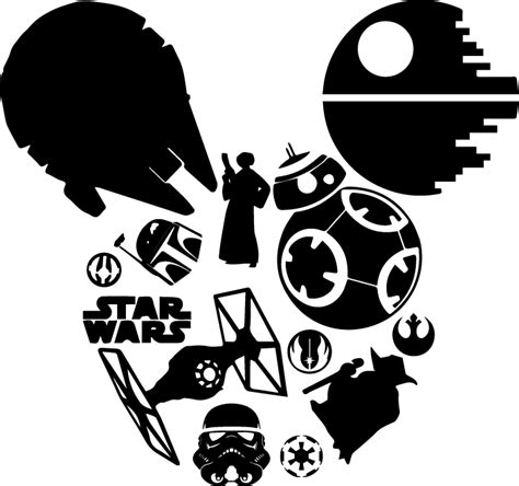 Cricut Silhouette Disney Svg Star Wars Chewbacca Mouse Svg Quotes File